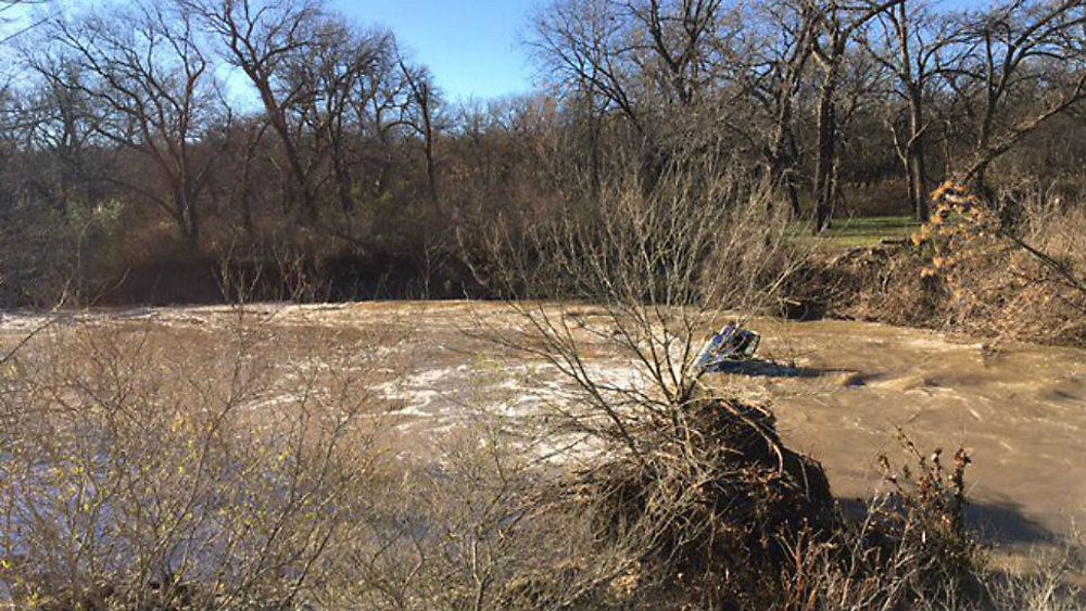 Driver rescued on the 400 block of Whitetail Lane in Hutto after severe storms overnight on December 27, 2018. 