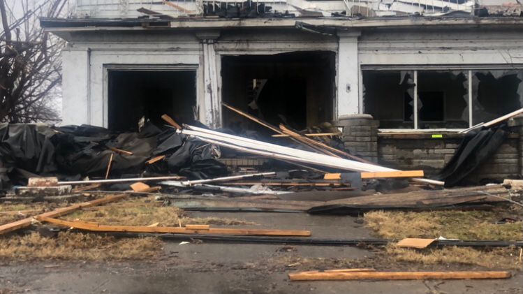 Destruction caused by the December tornado in Mayfield, Ky. (Spectrum News 1/Crystal Sicard) 