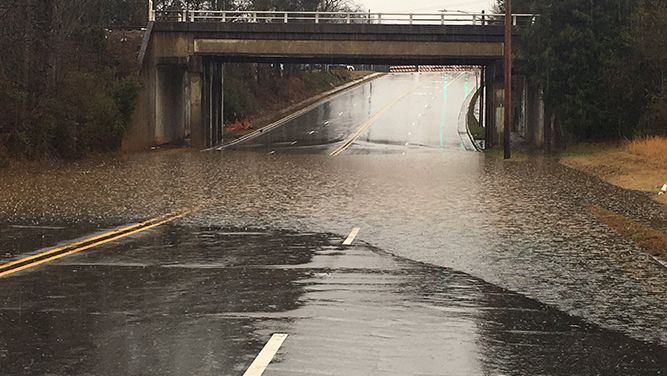 flooded roads