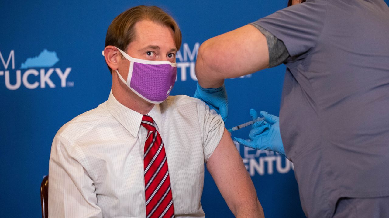 Secretary of State Michael Adams received his vaccination Monday // COURTESY GOVERNOR'S COMMUNICATIONS OFFICE