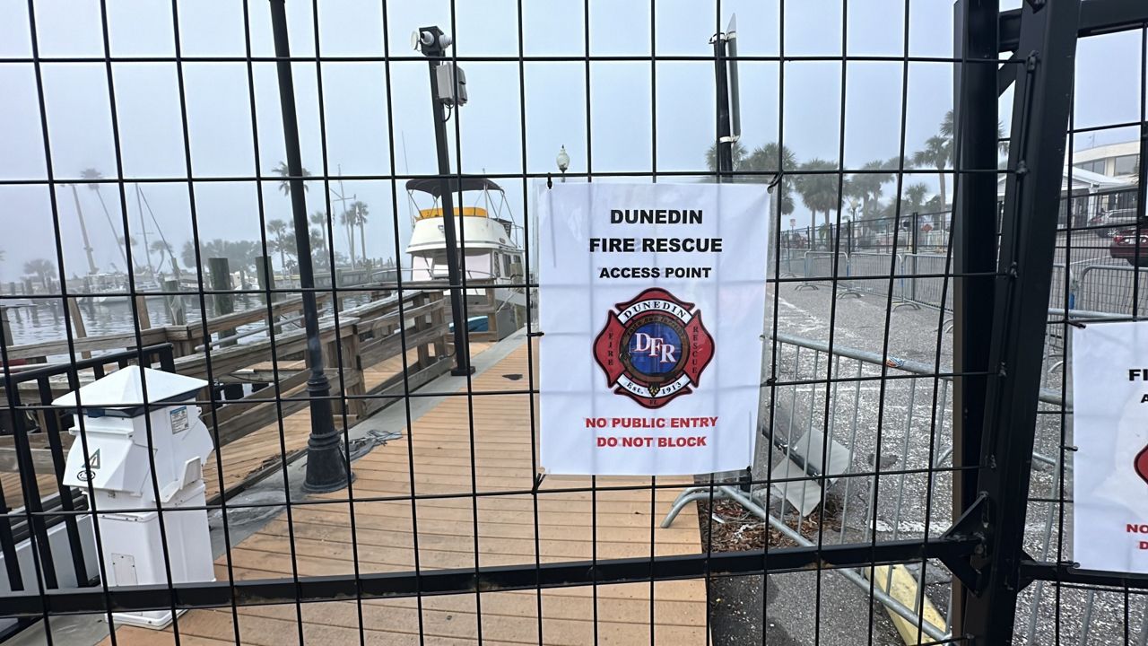 The marina has been closed since being damaged by hurricanes Helene and Milton. (Spectrum Bay News 9/Jeff Van Sant)