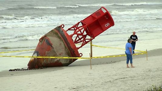 Photos Beached Buoy Washed Away From Hilton Head By Dorian