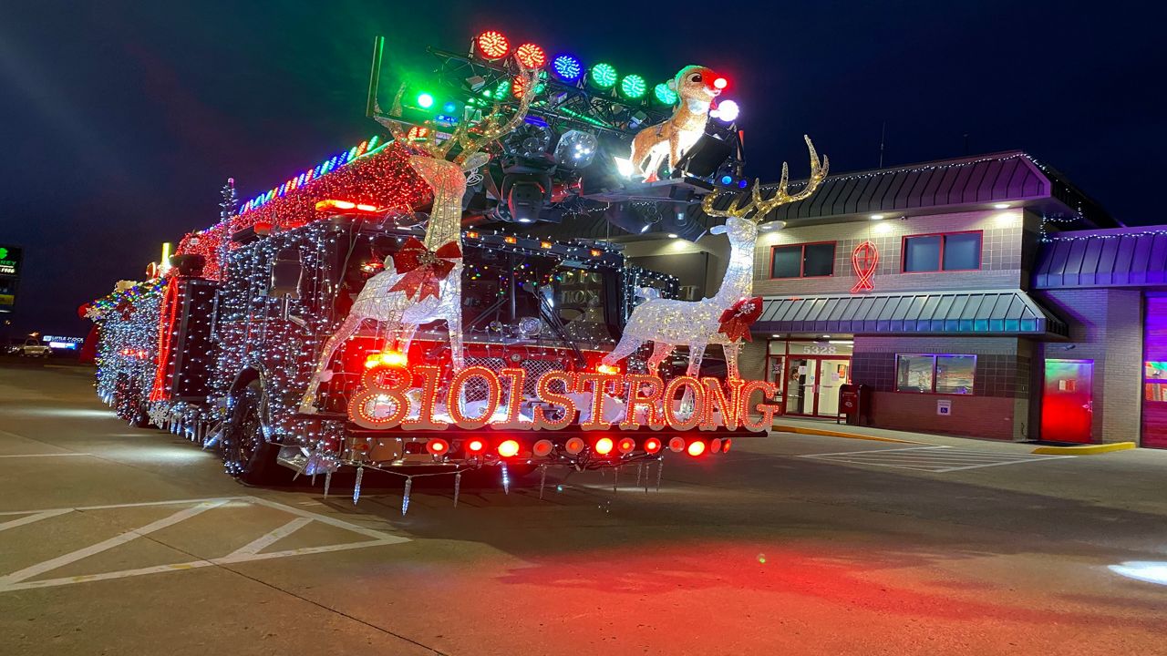 Santa Fire Truck Dedicated to Chief