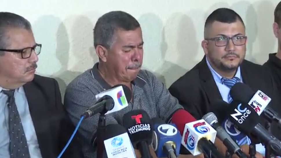 Carlos Caicedo, father of 36-year-old Carla Stefaniak, speaks to assembled media, Wednesday, December 5, 2018. Stefaniak's body was found a short distance away from the Air Bnb where she was staying in Costa Rica earlier this week.