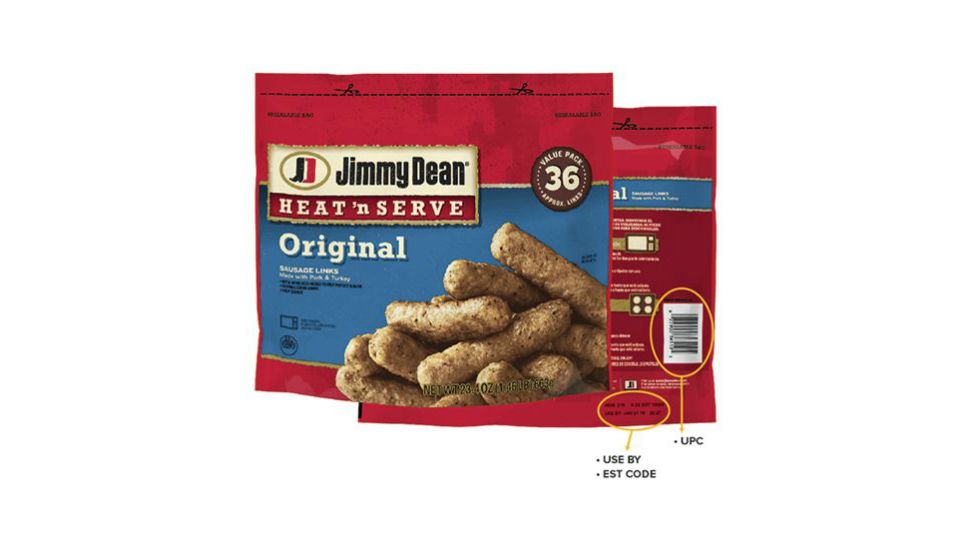 A picture of the product affected by the recall. (Photo credit: Jimmy Dean website)