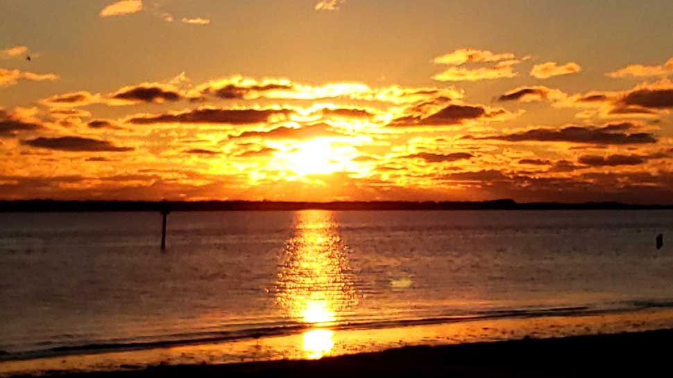 Sunset over Dunedin Causeway