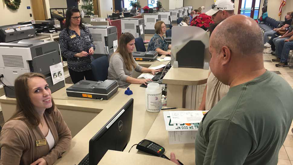 Pasco Tax Collector's Office customer service employees currently serve an estimated 50,000 customers per month, according to Tax Collector Mike Fasano. (Sarah Blazonis/Spectrum Bay News 9)