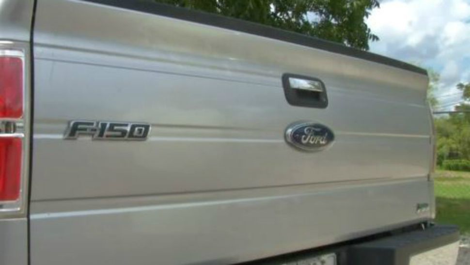 The back of a Ford F-150 (Spectrum News footage)