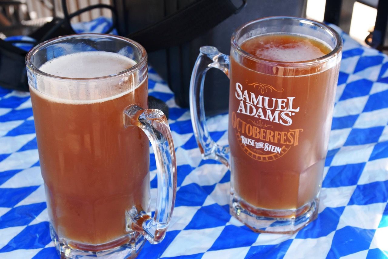 Glasses full of Oktoberfest beer during Oktoberfest Zinzinnati (Casey Weldon | Spectrum News 1)