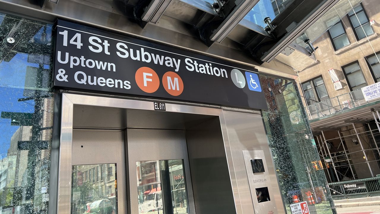 An elevator at the 14th Street Subway Station in Manhattan.