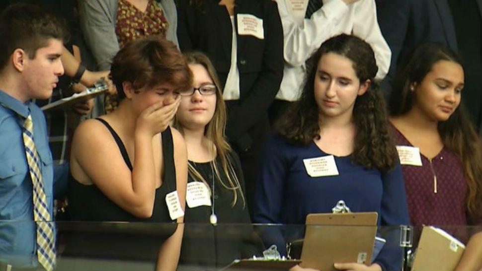 Stoneman Douglas High School students were in the gallery as the Florida House voted on whether to revive a bill to ban assault weapons. The motion failed 36-71. (Troy Kinsey, Staff)
