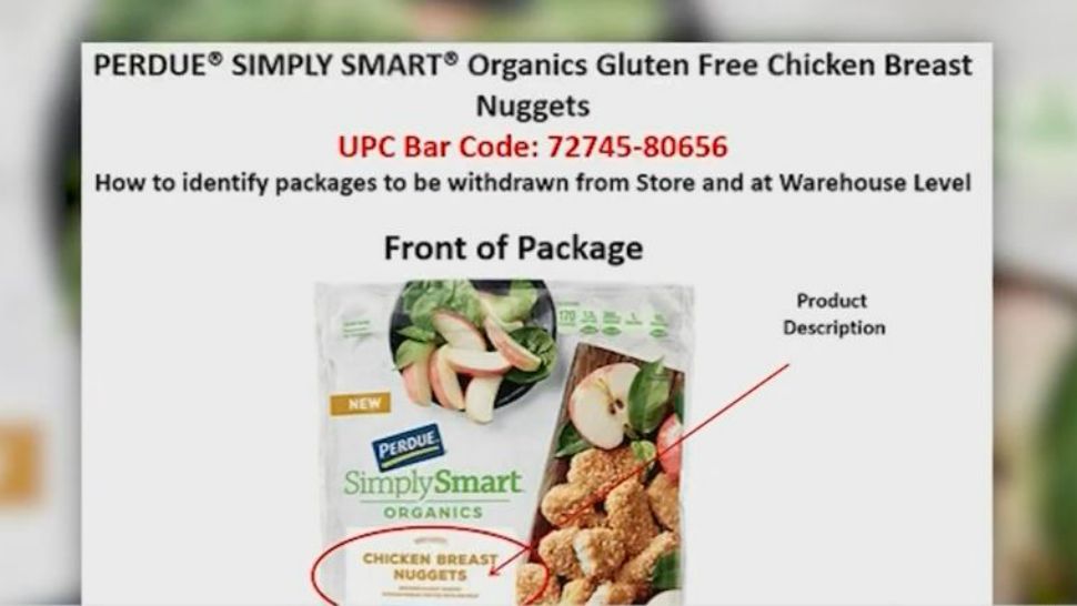 The product description for the recalled chicken nuggets. (Spectrum News graphic)