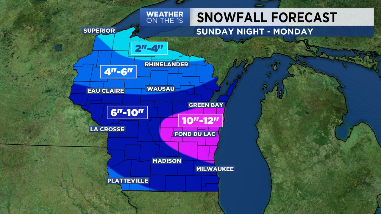 Wisconsin Sunday Forecast