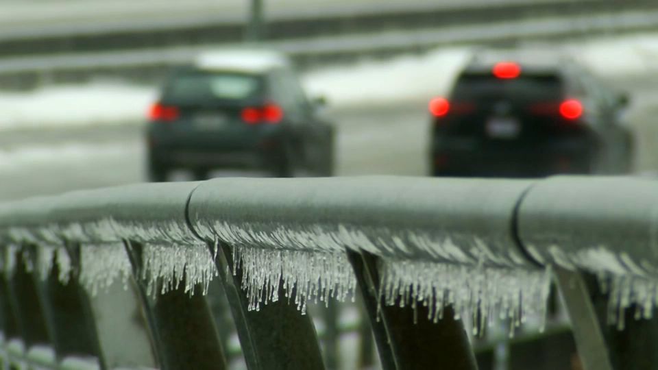 Icy roads and bridge. (Spectrum File)