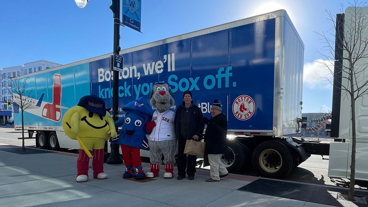 Red Sox equipment truck makes stop at Polar Park