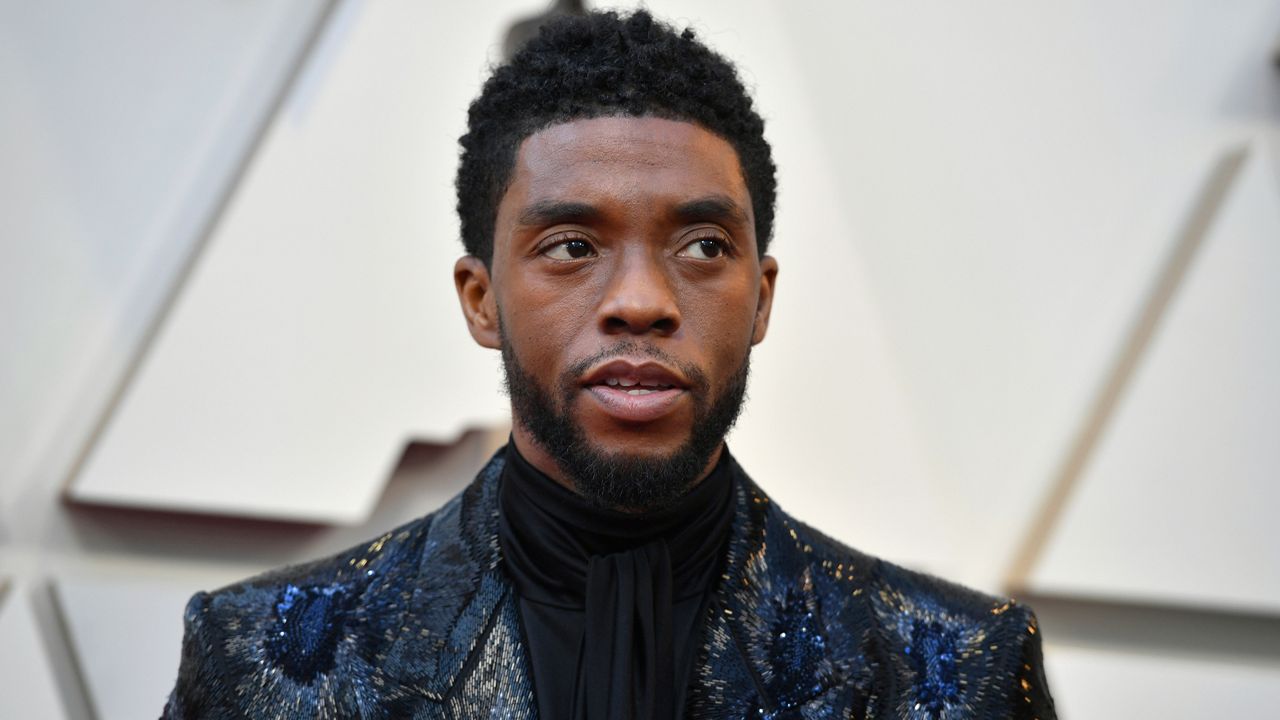 Chadwick Boseman at the Oscars on Feb. 24, 2019, at the Dolby Theatre in Los Angeles. (Photo by Jordan Strauss/Invision/AP)