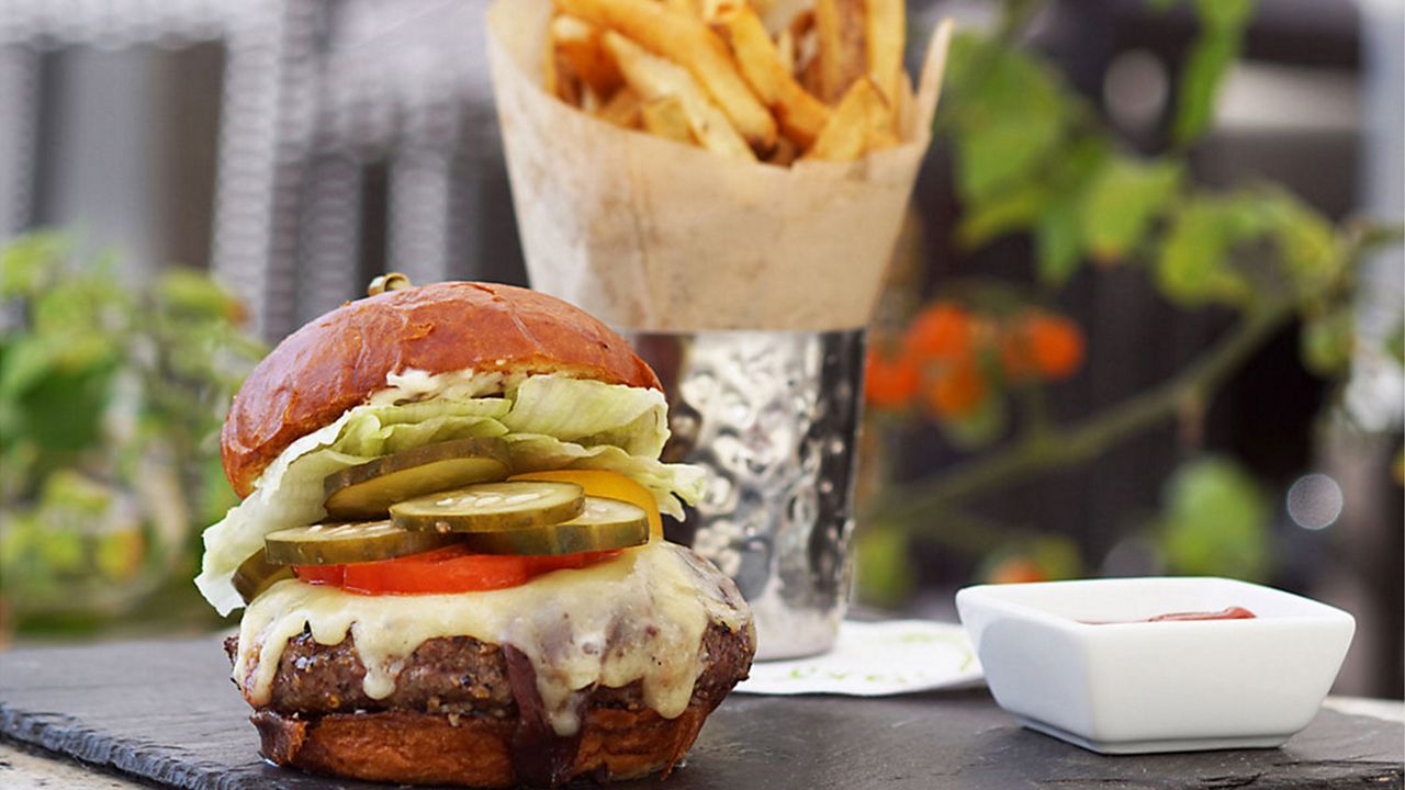 A burger from Andrei's Restaurant in Irvine. (Photo courtesy of Burger Week)