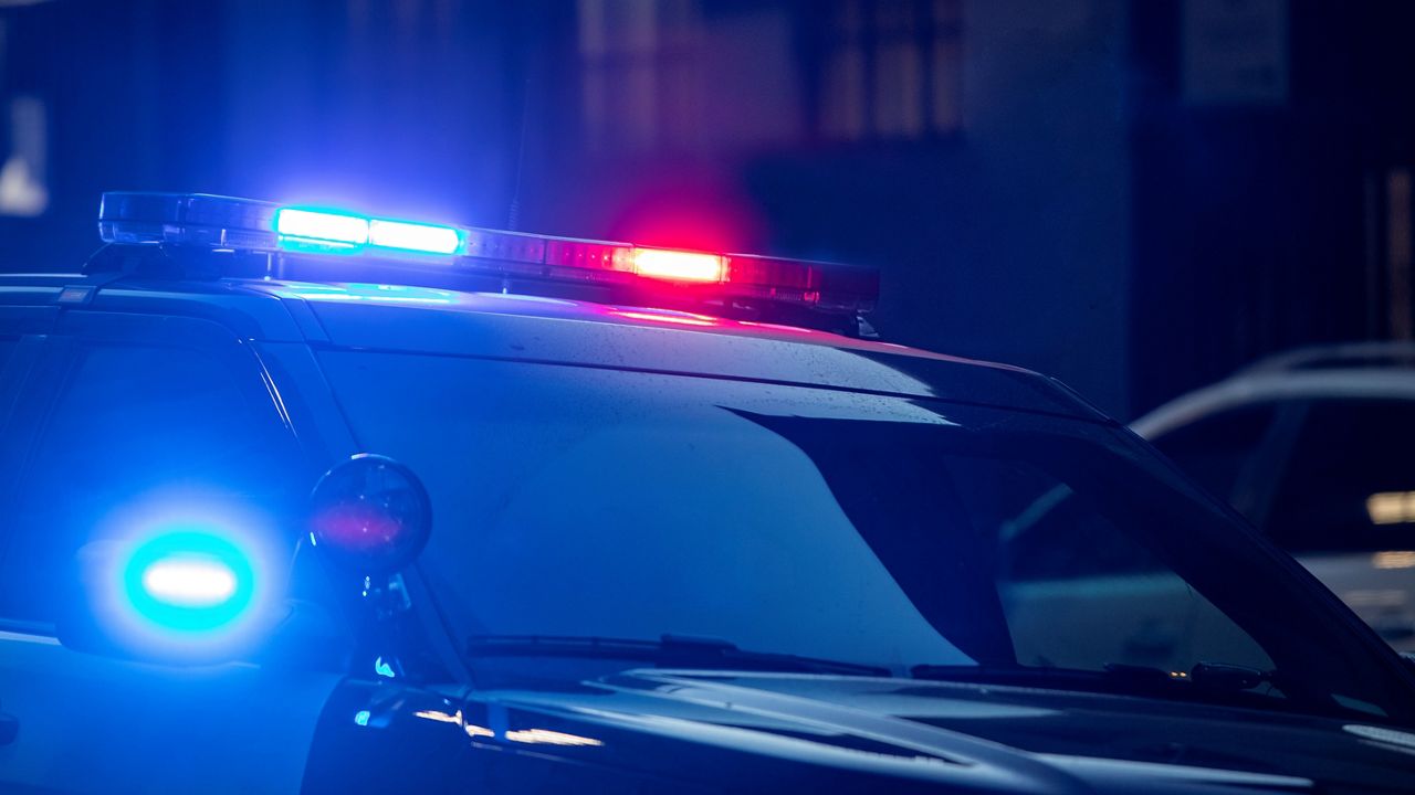 Police cruiser with lights on. (Getty Images)