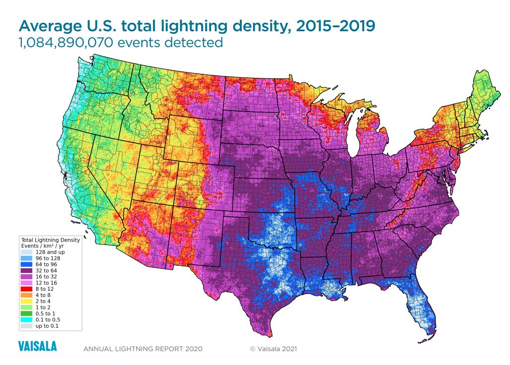 Florida tops . lightning list, but not global