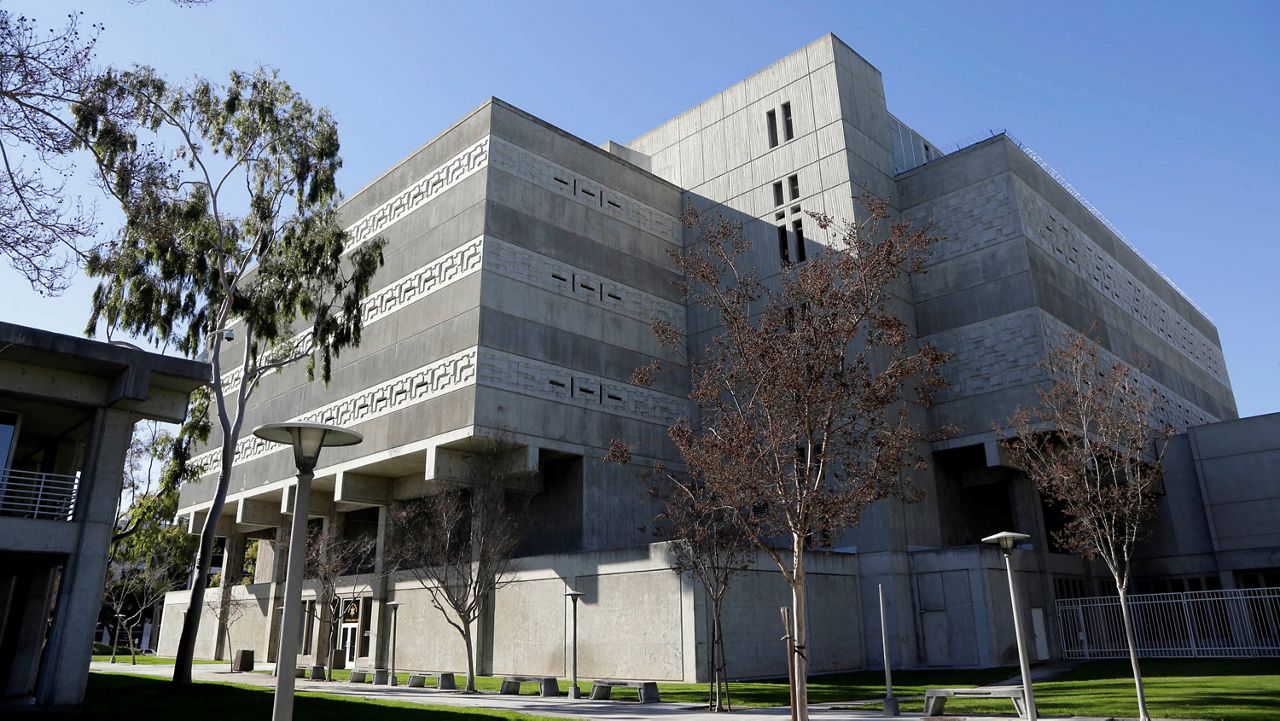 FILE - This Monday, Jan. 25, 2016, file photo, shows the exterior of Central Men's Jail in Santa Ana, Calif. A major focus of this year's spending plan is on programs to help people leaving jail to get back on their feet. (AP Photo/Nick Ut, File)