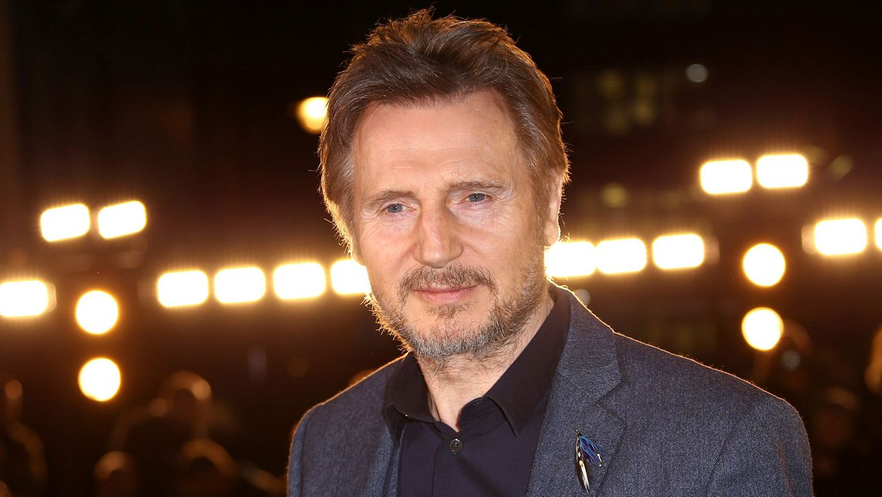 Actor Liam Neeson poses for photographers upon arrival at the premiere of "White Crow" at a central London cinema, Tuesday, Mar. 12, 2019. (Photo by Joel C Ryan/Invision/AP)
