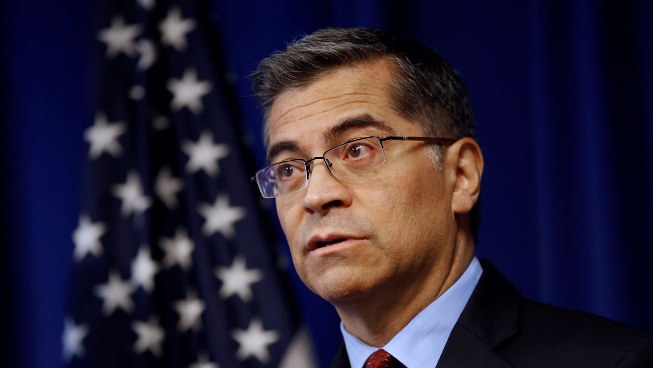 In this Dec. 4, 2019, file photo, Xavier Becerra speaks during a news conference in Sacramento, Calif. (AP Photo/Rich Pedroncelli)