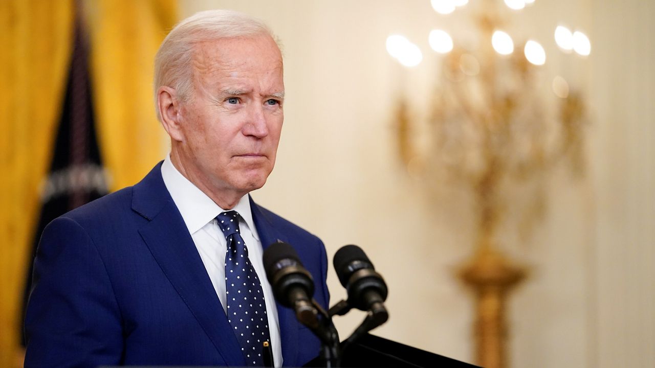In this April 15, 2021, file photo, President Joe Biden speaks in the East Room of the White House in Washington. (AP Photo/Andrew Harnik, File)