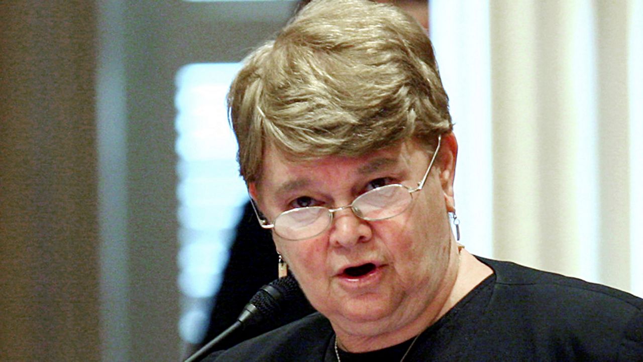 In this Aug. 31, 2008, file photo, then-state Sen. Sheila Kuehl, D-Santa Monica, speaks on the floor of the Capitol in Sacramento, Calif. Now a Los Angeles County supervisor, Kuehl will not seek re-election. (AP Photo/Steve Yeater, File)