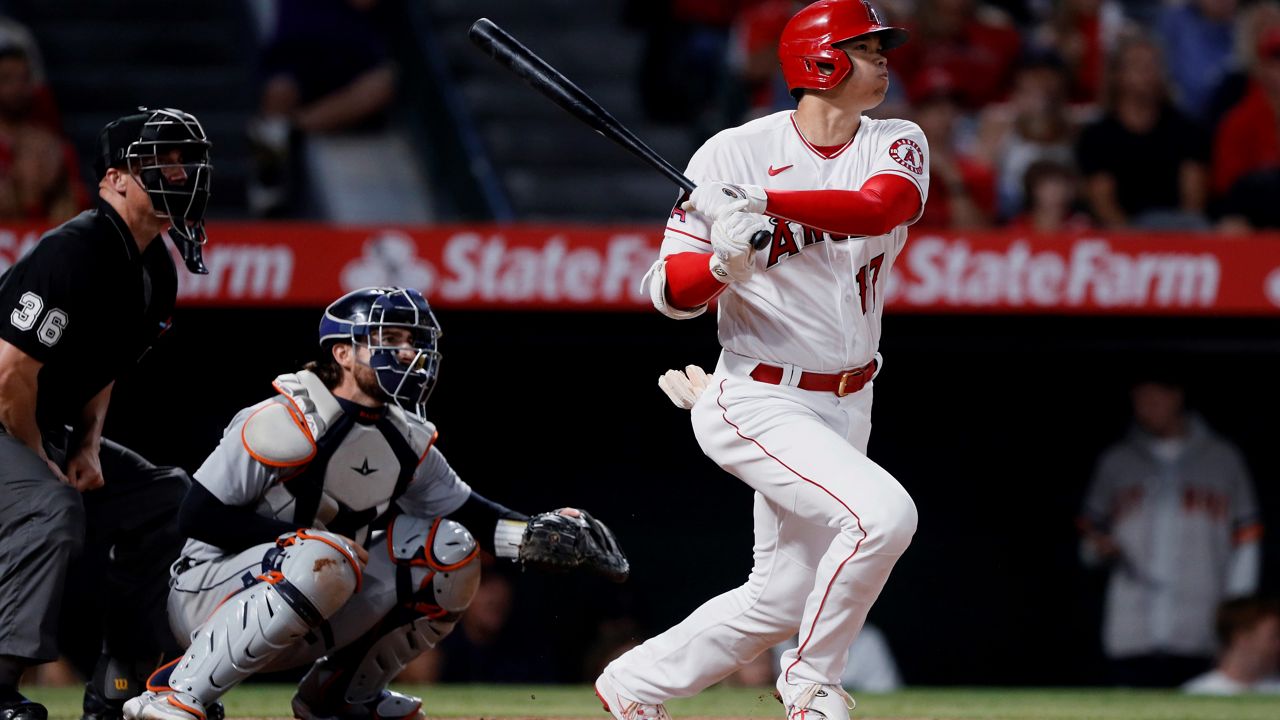 Ohtani, backed by Ward's slam, leads Angels past Tigers 7-5