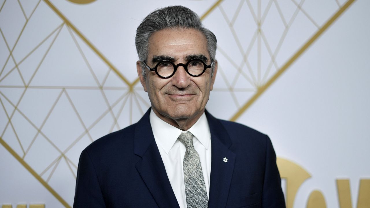 In this Sept. 21, 2019, file photo, Eugene Levy attends the 2019 Primetime Emmy Awards - Showtime Emmy Eve party at the San Vicente Bungalows in West Hollywood, Calif. He's Pacific Palisades' honorary mayor and will be the parade's grand marshall. (Photo by Richard Shotwell/Invision/AP)