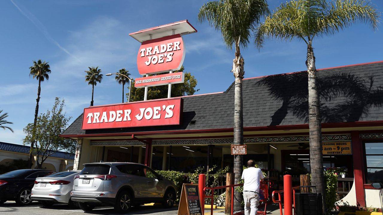 In this Feb. 26, 2020, file photo, the original Trader Joe's grocery store in Pasadena, Calif., is shown. (AP Photo/Chris Pizzello)