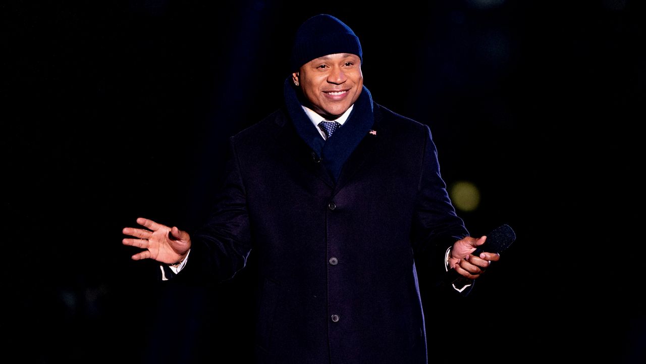 In this Dec. 2, 2021, file photo, LL Cool J hosts the National Christmas Tree lighting ceremony at the Ellipse near the White House in Washington. (AP Photo/Andrew Harnik)
