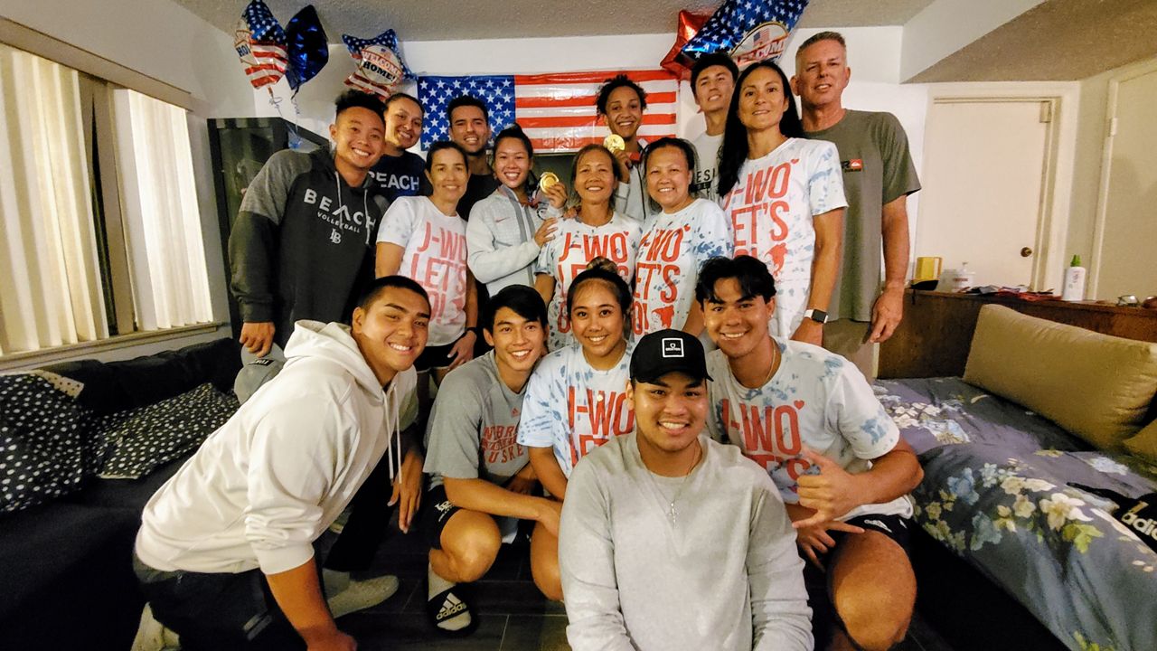 Families, friends welcome home gold medal winner Justine Wong-Orantes