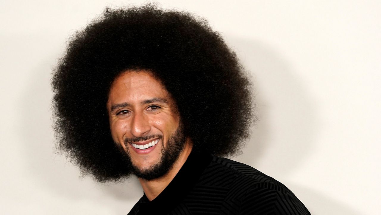 In this Oct. 28, 2021, file photo, Colin Kaepernick, co-creator of the Netflix dramatic limited series "Colin in Black and White," poses at the premiere of the series at The Academy Museum of Motion Pictures in Los Angeles. (AP Photo/Chris Pizzello)
