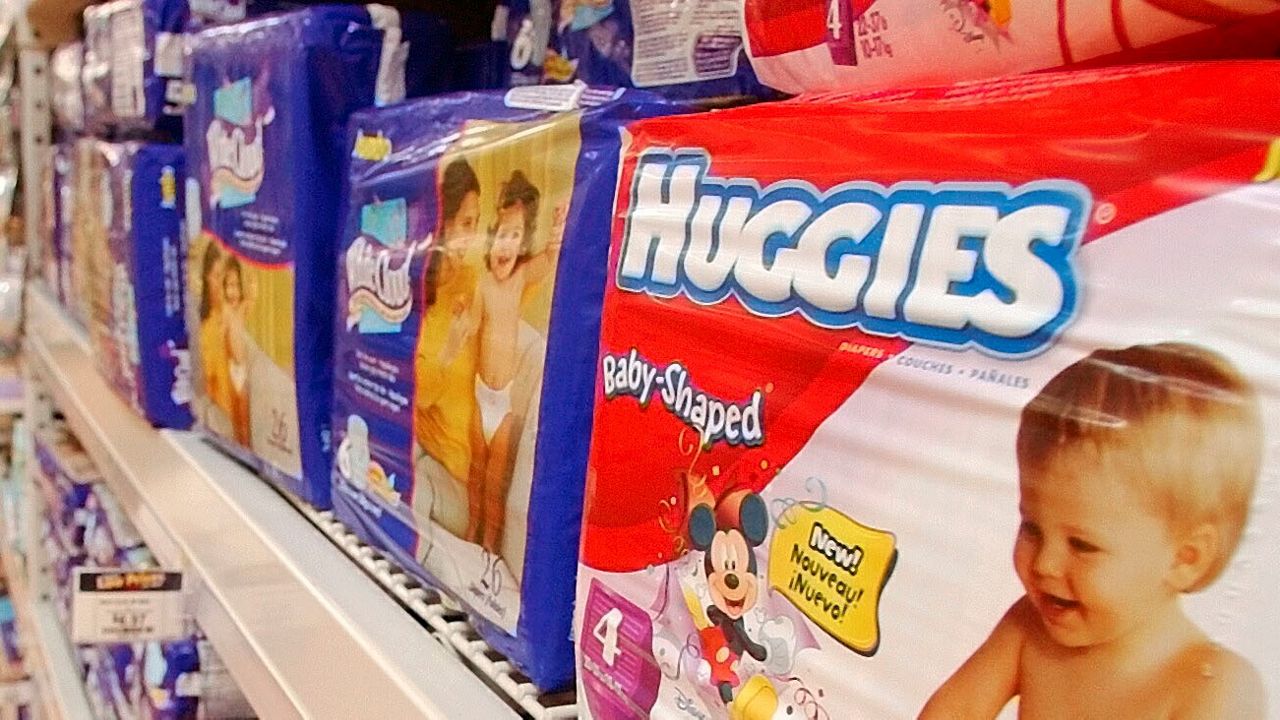 This Aug. 24, 2004, file photo shows diapers at a store. (AP Photo/Danny Johnston)