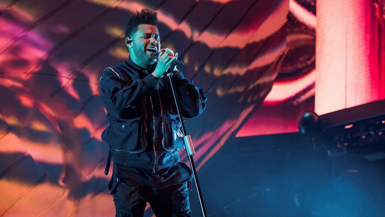 The Weeknd performs at the Coachella Music & Arts Festival at the Empire Polo Club on April 20, 2018, in Indio, Calif. (Photo by Amy Harris/Invision/AP)