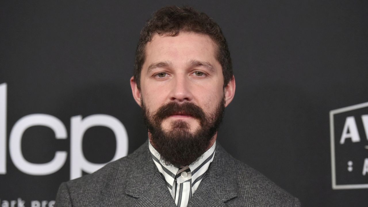 In this Nov. 3, 2019, file photo, Shia LaBeouf arrives at the 23rd annual Hollywood Film Awards at the Beverly Hilton Hotel in Beverly Hills, Calif. (Photo by Richard Shotwell/Invision/AP)