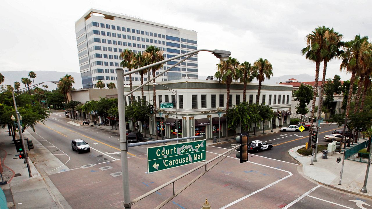 Downtown San Bernardino, Calif., is seen on July 12, 2012. (AP Photo/Reed Saxon)