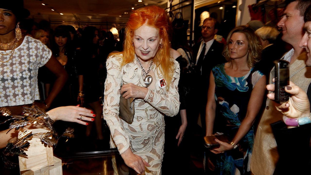 Dame Vivienne Westwood is seen at the opening celebration for the Vivienne Westwood flagship store and Palladium Jewelry Collection on March 30, 2011, in Los Angeles. (AP Photo/Matt Sayles)