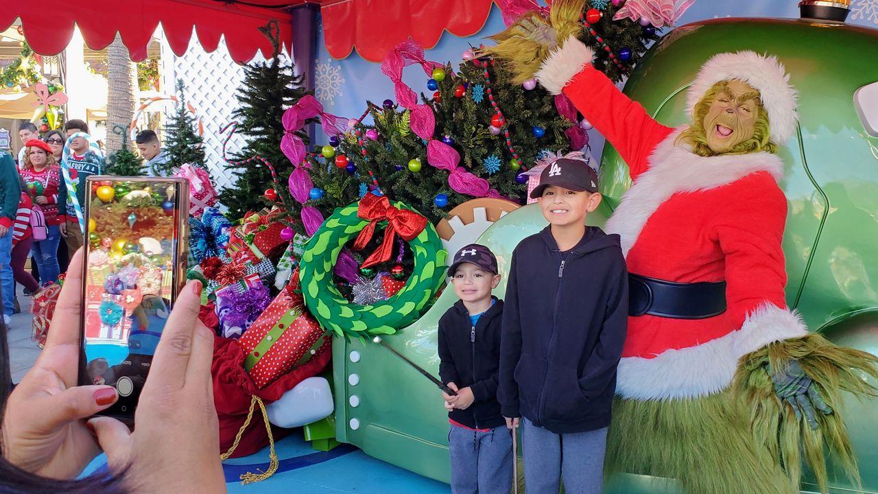 Visitors can meet the Grinch this holiday season at Universal Studios Hollywood. (Spectrum News/Joseph Pimentel)