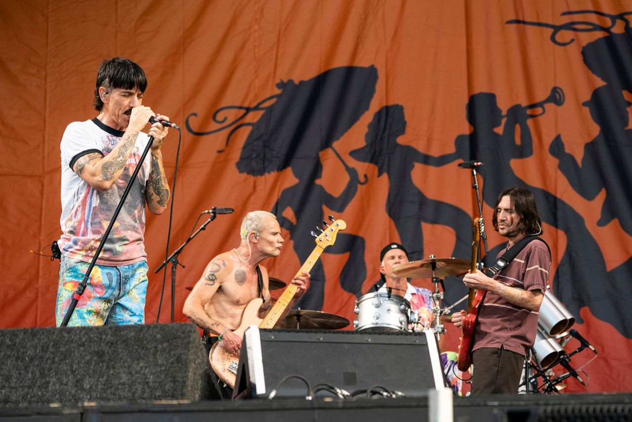 Chili Peppers honor Foo Fighter's drummer at Jazz Fest