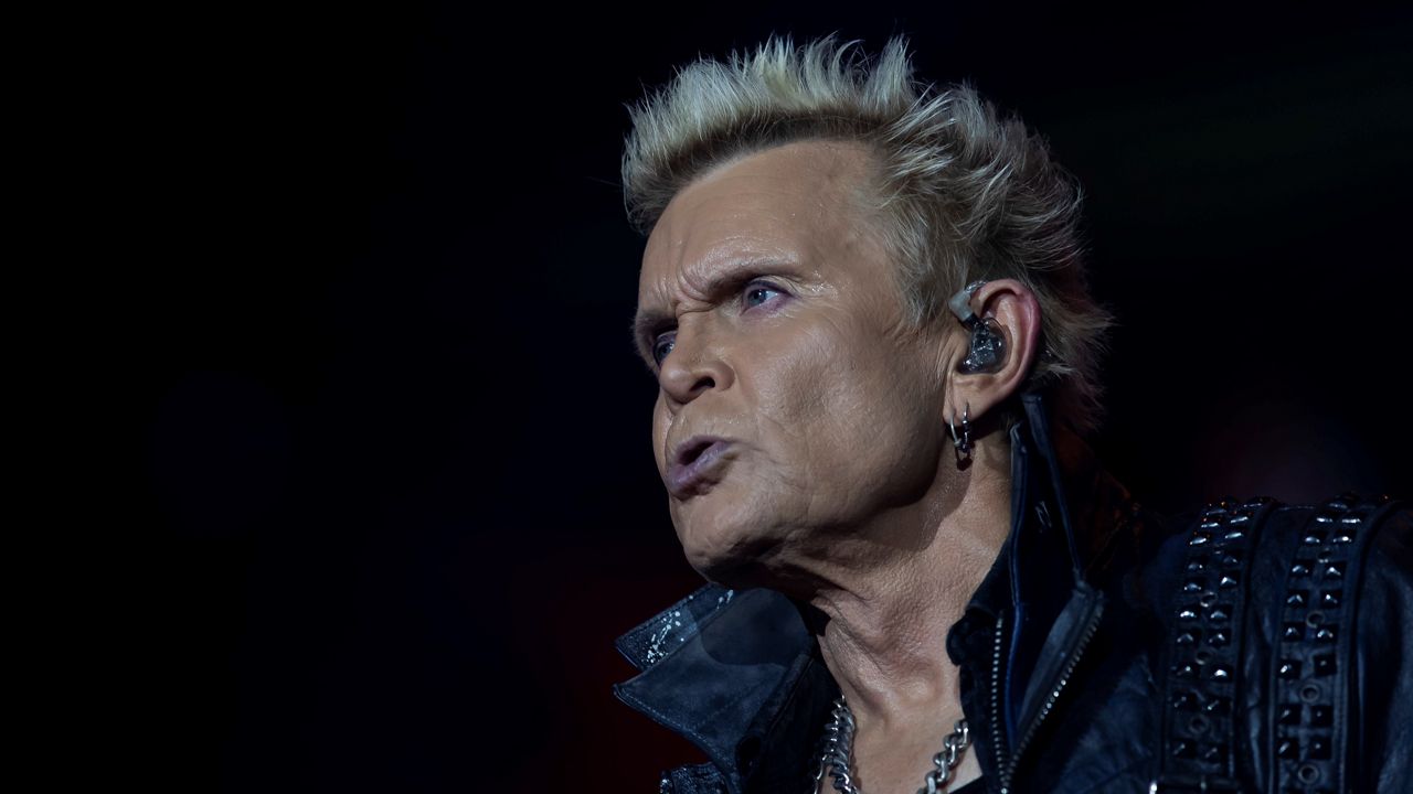 British singer Billy Idol performs during the Rock in Rio music festival in Rio de Janeiro, Brazil, Sept. 9, 2022. (AP Photo/Bruna Prado)