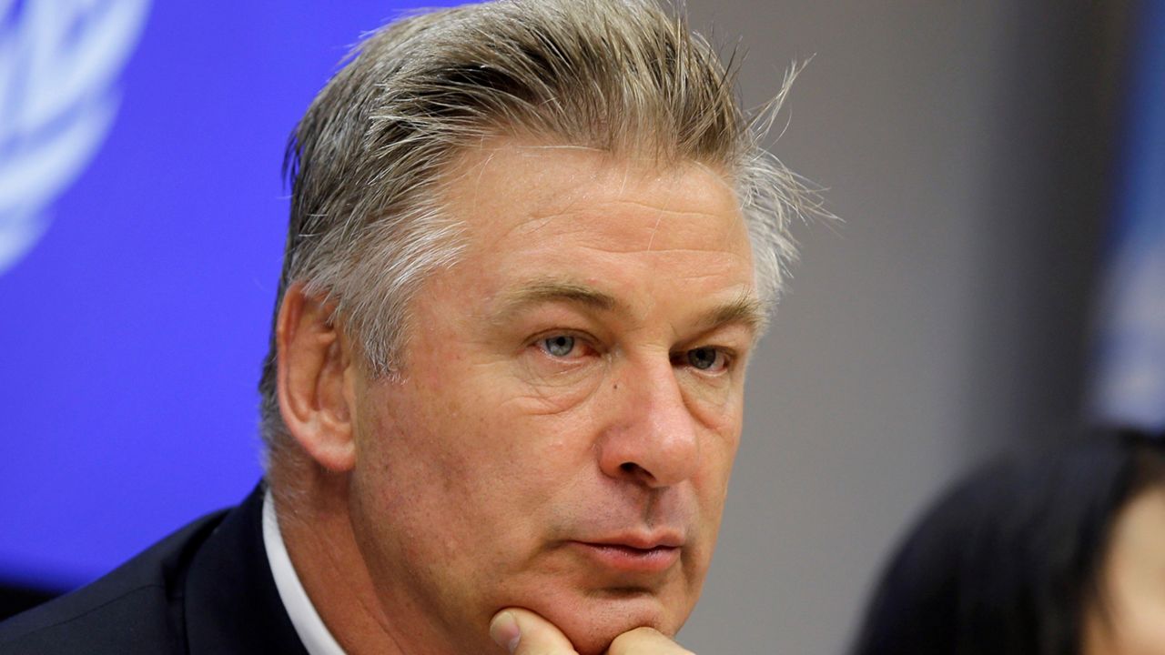 Actor Alec Baldwin attends a news conference at United Nations headquarters on Sept. 21, 2015. (AP Photo/Seth Wenig)