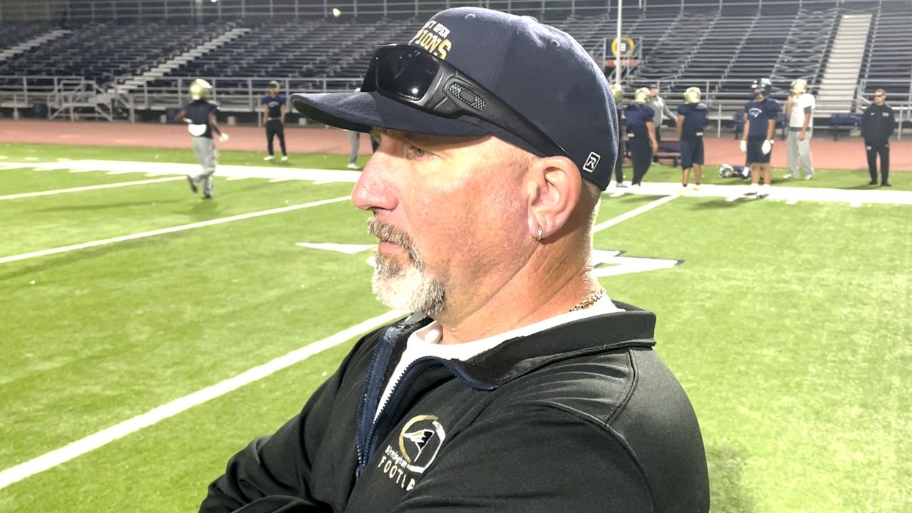 Jim Rose is the Birmingham High Patriots head coach. (Spectrum News/Timothy Parker) 