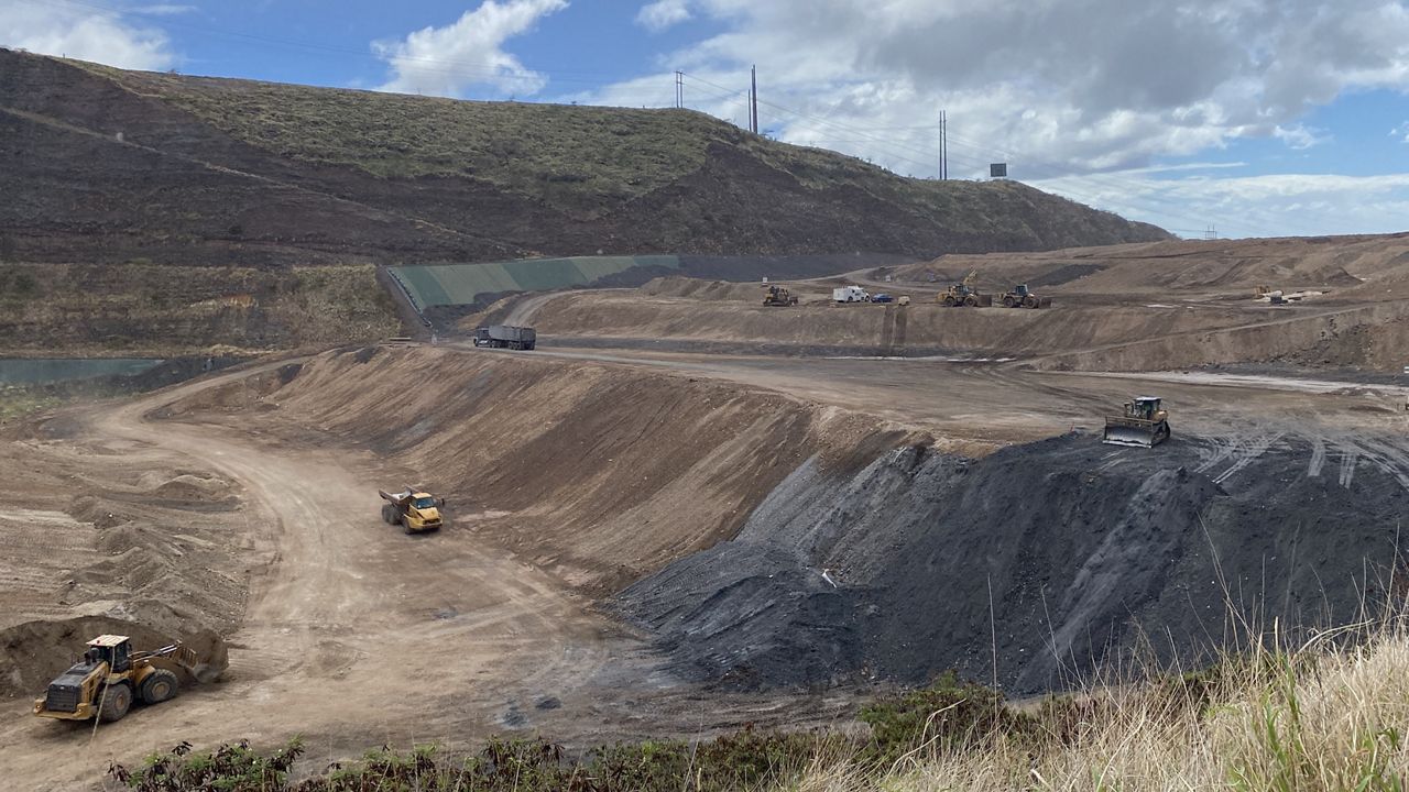 Ash from H-POWER at the current landfill. (Spectrum News/Sarah Yamanaka)