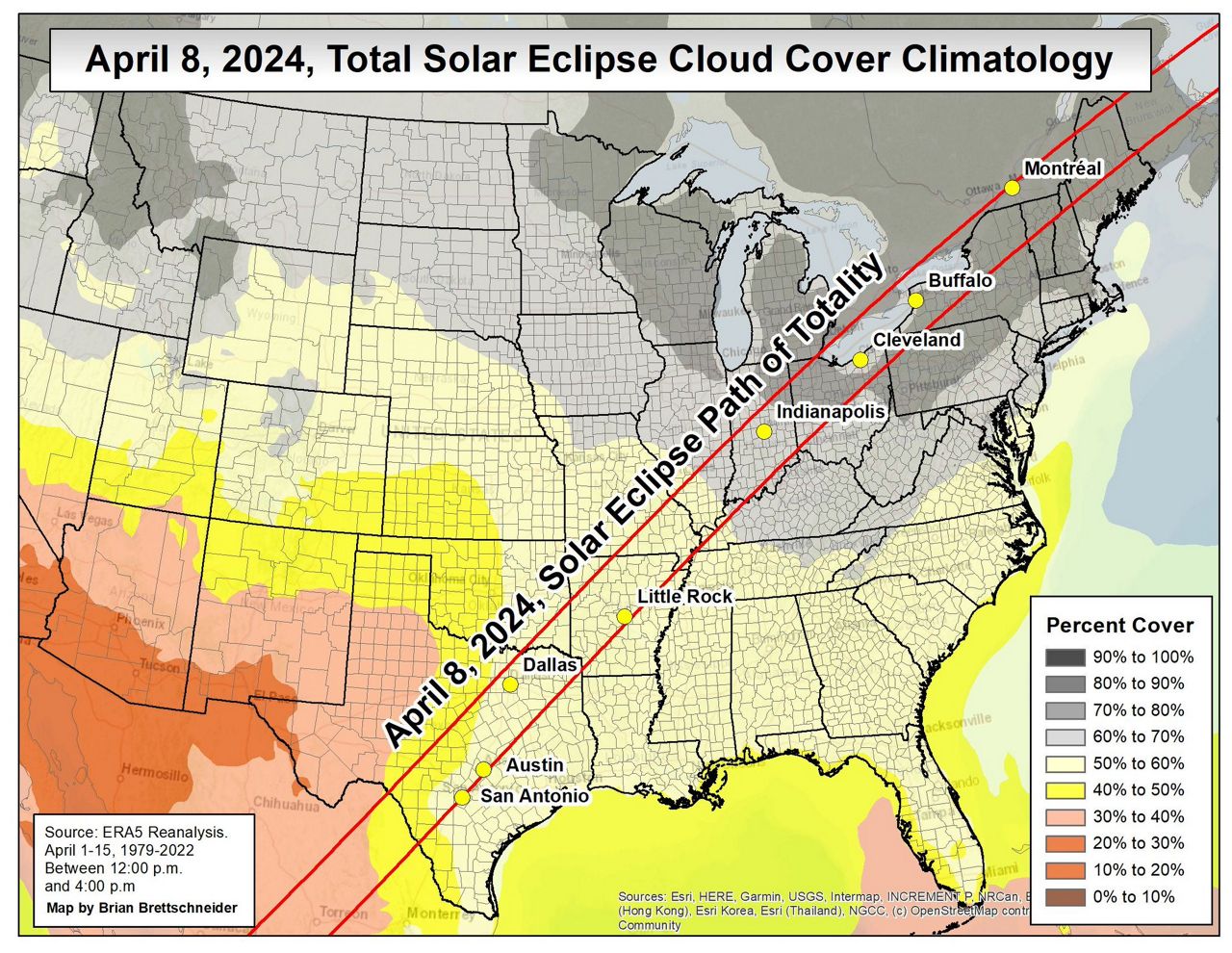 What are your chances of a clear sky for the 2024 eclipse?