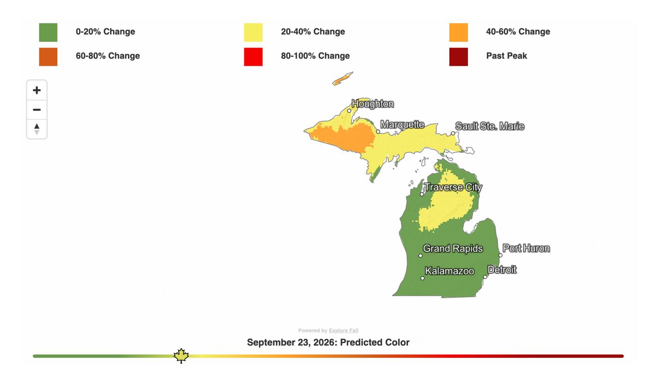 Autumn Equinox: leaves changing in Michigan