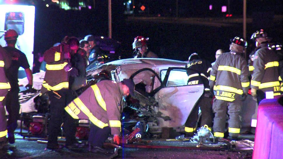 Wrong-way driver crashes on Loop 1604. (Courtesy: Ken Branca)