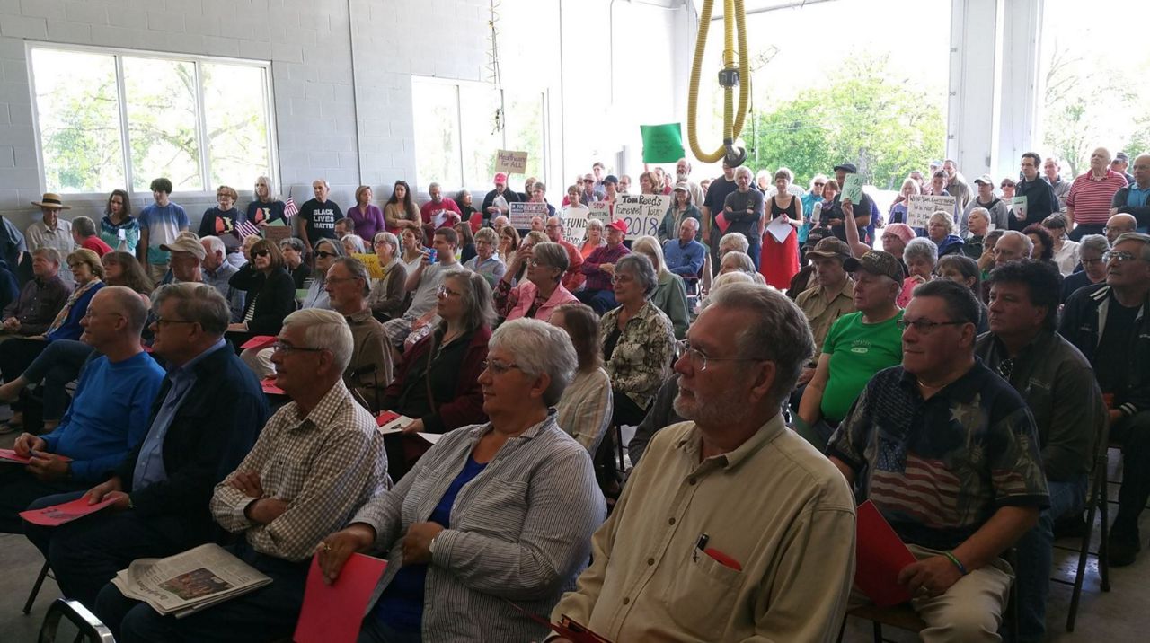 Congressman Tom Reed Hosts Town Hall, Hecklers in Geneva