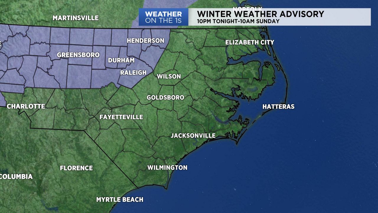 Winter Weather advisory through Sunday morning